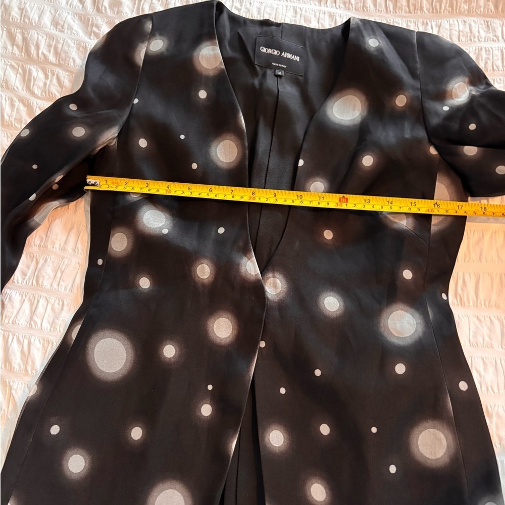 Vintage Giorgio Armani Black Blazer with White Circles - Picture 10 of 13